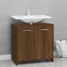 Bathroom Cabinet Brown Oak 60x33x60 cm Engineered Wood Colour brown oak Number of 1 Number of Pieces 