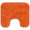 Luxurious 3-Piece Bathroom Mat Set - Orange Fabric