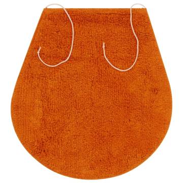 Luxurious 3-Piece Bathroom Mat Set - Orange Fabric