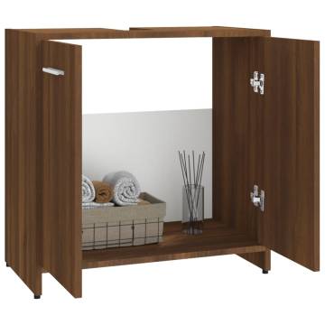 Bathroom Cabinet Brown Oak 60x33x60 cm - Stylish Storage