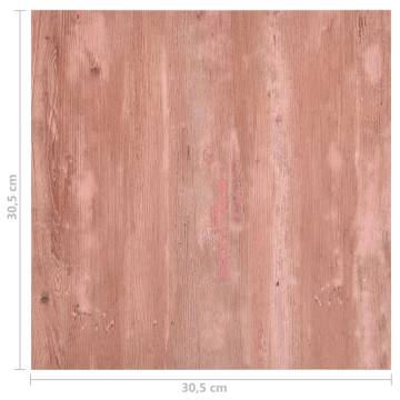 Self-Adhesive PVC Flooring Planks - 20 pcs Red | HipoMarket