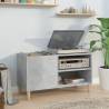 Stylish Concrete Grey Record Cabinet - 84.5x38x48 cm