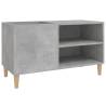 Stylish Concrete Grey Record Cabinet - 84.5x38x48 cm