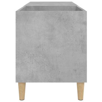 Stylish Concrete Grey Record Cabinet - 84.5x38x48 cm