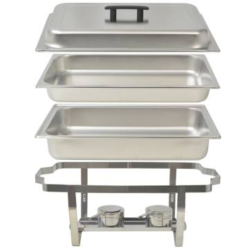 2 Piece Chafing Dish Set - Stainless Steel Cooking Solution