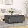 Elegant Grey Coffee Table - Solid Pine Wood - 80x50x35 cm