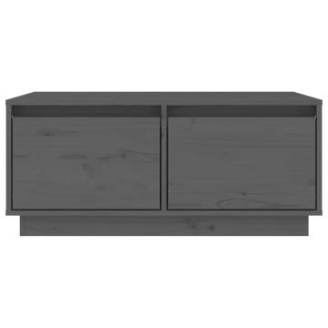 Elegant Grey Coffee Table - Solid Pine Wood - 80x50x35 cm