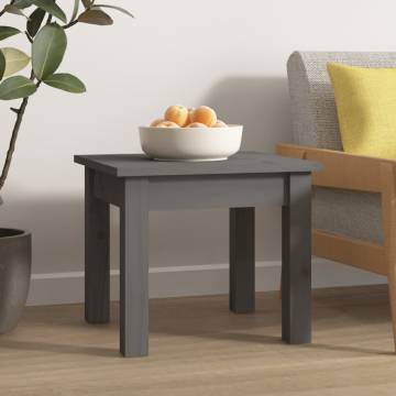 Elegant Grey Coffee Table - Solid Pine Wood 35x35x30 cm