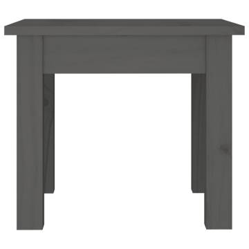 Elegant Grey Coffee Table - Solid Pine Wood 35x35x30 cm