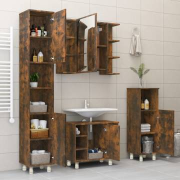 Smoked Oak Bathroom Cabinet - Stylish & Functional Storage