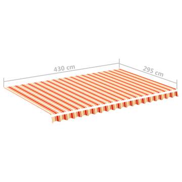 Replacement Awning Fabric Yellow & Orange 4.5x3 m - Durable & Stylish