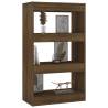 Book Cabinet & Room Divider in Brown Oak | Hipomarket