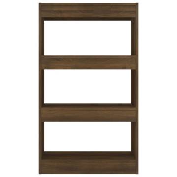 Book Cabinet & Room Divider in Brown Oak | Hipomarket