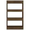 Book Cabinet & Room Divider in Brown Oak | Hipomarket