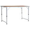 Foldable Camping Table Aluminium 120x60 cm Colour brown Size 120 x 60 cm Quantity in Package 1 