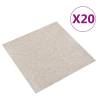 Carpet Floor Tiles 20 pcs 5 m² 50x50 cm Light Beige Colour light beige Number of 1 