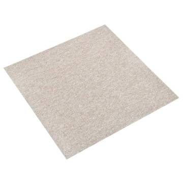 Light Beige Carpet Floor Tiles - 20 pcs, 5 m² Coverage