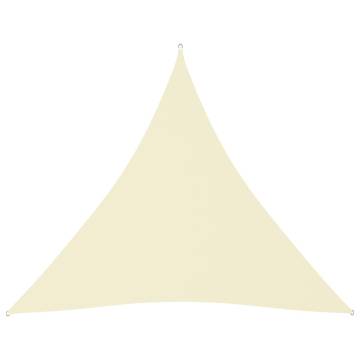 Triangular Sunshade Sail 4.5x4.5m Cream - Protect from Sun & Rain