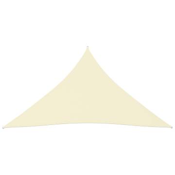 Triangular Sunshade Sail 4.5x4.5m Cream - Protect from Sun & Rain