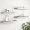 Floating Wall Shelves 4 pcs Concrete Grey 60x23.5x3.8 cm MDF Colour concrete grey Size 60 x 23.5 x 3.8 cm Quantity in Package 4 Number of Pieces 1 