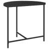 Garden Table Black 80x50x75 cm Poly Rattan - Durable & Stylish