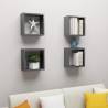 Wall Cube Shelves 4 pcs High Gloss Grey 30x15x30 cm Colour high gloss grey Size 30 x 15 x 30 cm Quantity in Package 4 Number of Pieces 1 