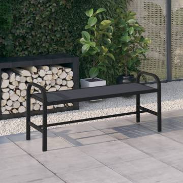 Garden Bench 124.5 cm Steel & WPC - Stylish Outdoor Seating