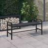 Garden Bench 124.5 cm Steel and WPC Black Colour black Quantity in Package 1 Number of 