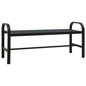 Garden Bench 124.5 cm Steel & WPC - Stylish Outdoor Seating