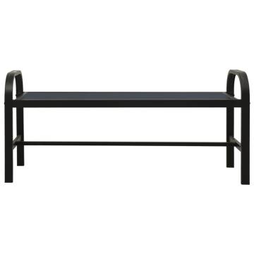 Garden Bench 124.5 cm Steel & WPC - Stylish Outdoor Seating