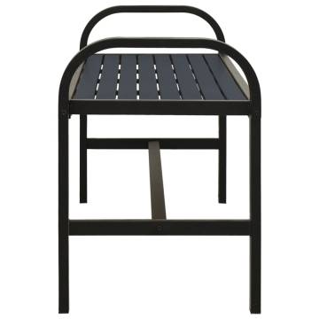 Garden Bench 124.5 cm Steel & WPC - Stylish Outdoor Seating