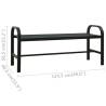 Garden Bench 124.5 cm Steel & WPC - Stylish Outdoor Seating