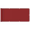 Red Balcony Screen 75x400 cm - Durable HDPE Privacy Shade