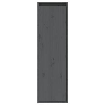 Wall Cabinet Grey 30x30x100 cm Solid Pinewood | HipoMarket