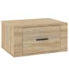 Wall-mounted Bedside Cabinet Sonoma Oak - Stylish Storage Solution