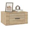 Wall-mounted Bedside Cabinet Sonoma Oak - Stylish Storage Solution