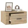 Wall-mounted Bedside Cabinet Sonoma Oak - Stylish Storage Solution