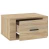 Wall-mounted Bedside Cabinet Sonoma Oak - Stylish Storage Solution