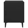 Elegant Black Engineered Wood Bedside Cabinet | HipoMarket