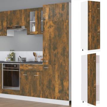 Refrigerator Cabinet in Smoked Oak - Space Optimiser | HipoMarket