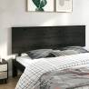 Bed Headboard Black 204x6x82.5 cm Solid Wood Pine Colour black Size 204 x 82.5 cm Quantity in Package 1 