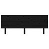 Stylish Black Pine Bed Headboard - 204x6x82.5 cm