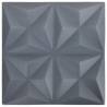 3D Wall Panels 50x50 cm Origami Grey - 12 pcs | Hipomarket