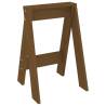 Rustic 2 pcs Honey Brown Stools - Solid Pine Wood