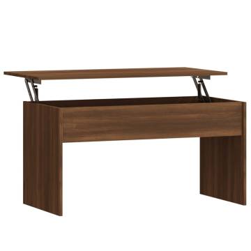 Brown Oak Coffee Table - Versatile Lift-Top Design | Hipo Market