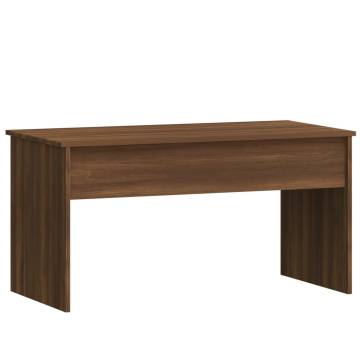 Brown Oak Coffee Table - Versatile Lift-Top Design | Hipo Market