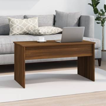 Brown Oak Coffee Table - Versatile Lift-Top Design | Hipo Market