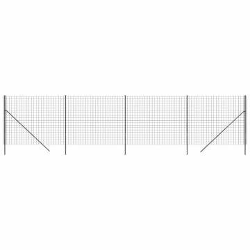 Wire Mesh Fence Anthracite 1.6x10 m - Durable Galvanised Steel