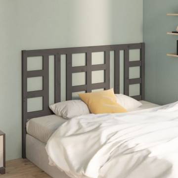 Stylish Grey Wooden Bed Headboard - 146x4x100 cm