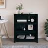 Book Cabinet Black 80x35x97 cm Solid Wood Pine Colour black Quantity in Package 1 Height 97 cm Width 80 cm 